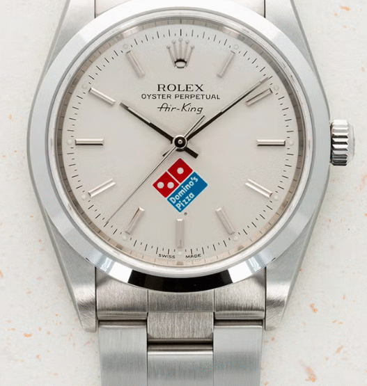 Domino’s Pizza Rolex worn on wrist as loyalty reward