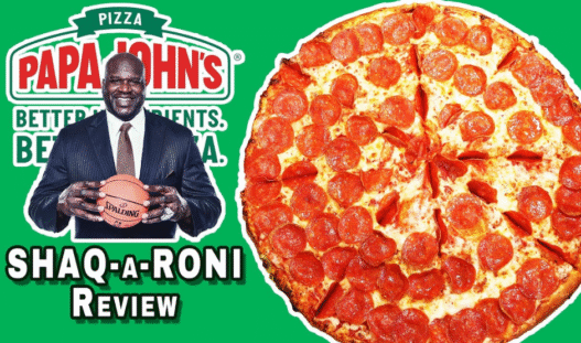 Shaq-a-Roni pizza full-time menu item with extra pepperoni and cheese