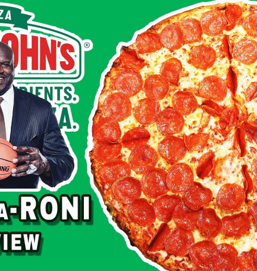 Shaq-a-Roni pizza full-time menu item with extra pepperoni and cheese