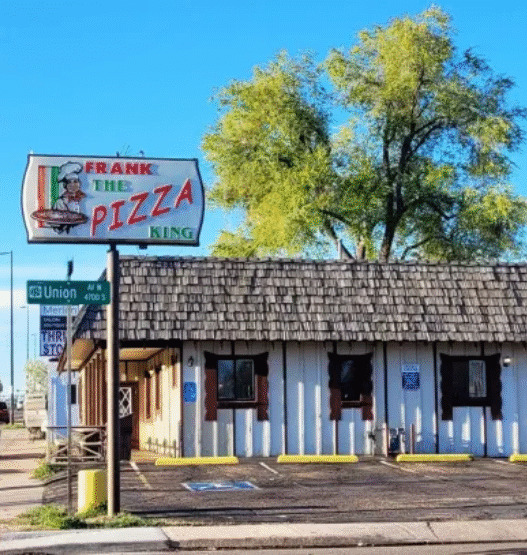 Vintage photo of Englewood’s original Pizza Shack from 1959