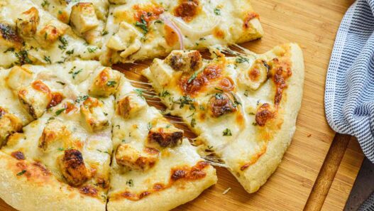 Chicken Alfredo Pizza