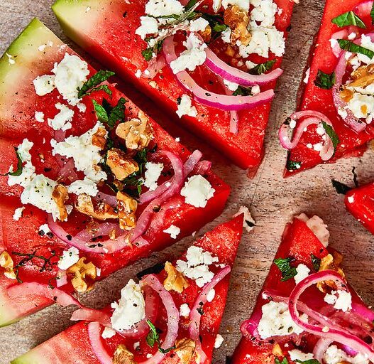 Grilled Watermelon Feta Fusion Pizza