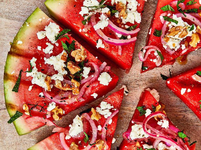 Grilled Watermelon Feta Fusion Pizza
