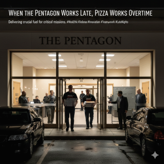 The Origins of the Pentagon Pizza Theory
